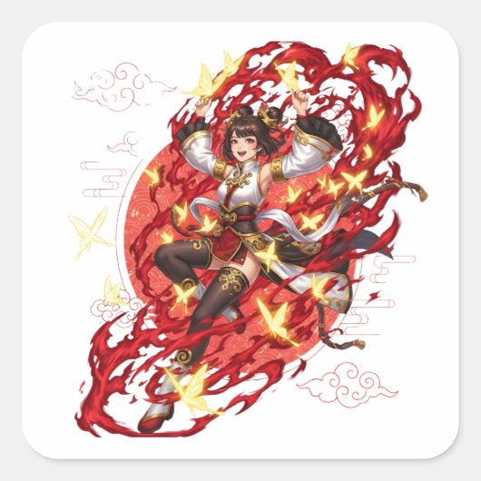 Genshin Impact Xiangling Pyro Anime Aufkleber - Li (Vorderseite)