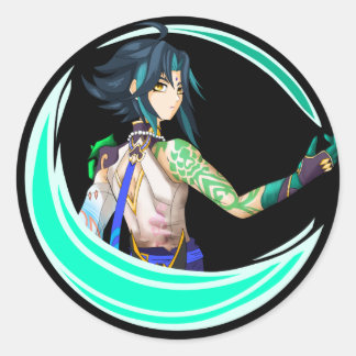 Genshin Impact Xiao Runder Aufkleber