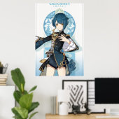 Genshin Impact Xingqiu Poster (Heimbüro)