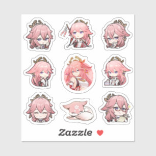 Genshin Impact Yae Miko Stickers Aufkleber