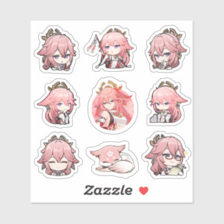 Genshin Impact Yae Miko Stickers Aufkleber