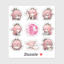 Genshin Impact Yae Miko Stickers Aufkleber
