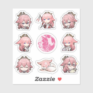 Genshin Impact Yae Miko Stickers Aufkleber
