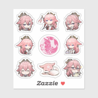 Genshin Impact Yae Miko Stickers Aufkleber