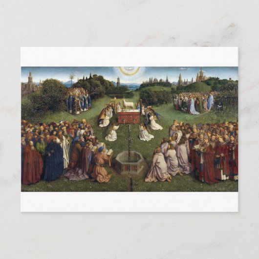 Gent Altarpiece (Detail), Van Eyck Brothers Postkarte (Vorderseite)