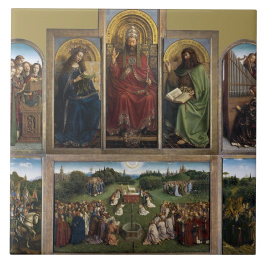 Gent Altarpiece, Van Eyck Brothers Fliese (Vorderseite)