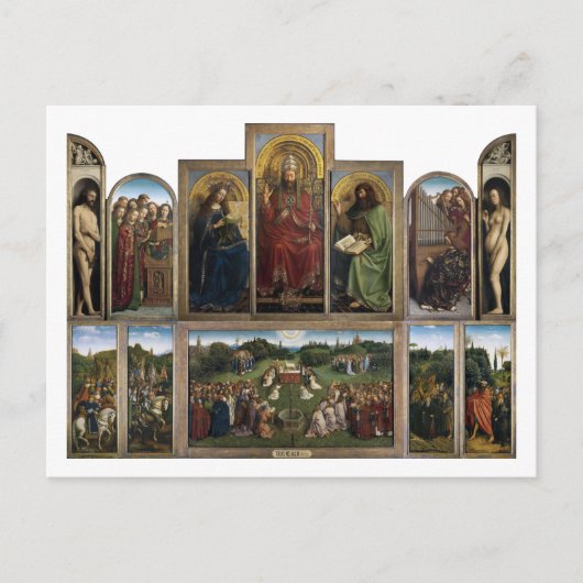 Gent Altarpiece, Van Eyck Brothers Postkarte (Vorderseite)