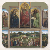 Gent Altarpiece, Van Eyck Brothers Rechteckiger Pappuntersetzer (Vorderseite)