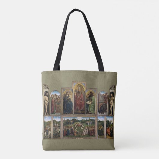 Gent Altarpiece, Van Eyck Brothers Tasche (Rückseite)