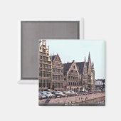 Gent, Belgien Magnet (Vorderseite/Rückseite)
