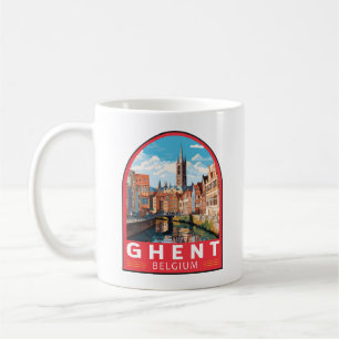 Gent Belgien Reise Kunst Vintage Kaffeetasse