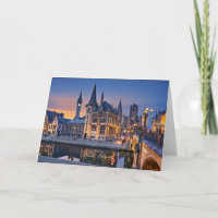 Gent, Belgien - Sonnenuntergang