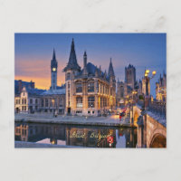 Gent, Belgien - Sonnenuntergang