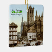 Gent, Belgien Weihnachtsgrüße Keramikornament (Rechts)