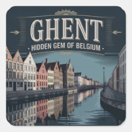 Gent – Belgiens versteckter Schatz Quadratischer Aufkleber