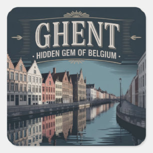 Gent – Belgiens versteckter Schatz Quadratischer Aufkleber