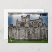 Gent Belgium Castle Travel Foto Postkarte (Vorne/Hinten)
