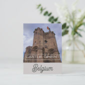 Gent Belgium Gravensteen Castle Travel Foto Postkarte (Stehend Vorderseite)