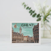 Gent - Korenmarkt Postkarte (Stehend Vorderseite)