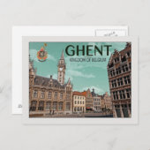Gent - Korenmarkt Postkarte (Vorne/Hinten)