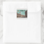 Gent - Korenmarkt Quadratischer Aufkleber (Tasche)
