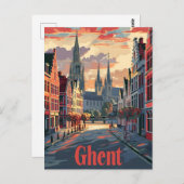 Gent Postkarte (Vorne/Hinten)