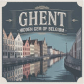Gent – Versteckter Schatz Belgiens Aufkleber (Vorderseite)