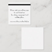 "Genteel" Hochzeitswebkarten Begleitkarte (Vorne/Hinten)