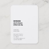 Gentel Great Dane Visitenkarte (Rückseite)