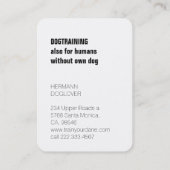 Gentel Great Dane Visitenkarte (Rückseite)