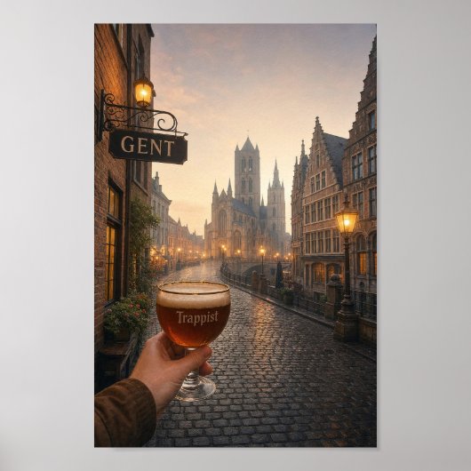 Genter Bierwanderung bei Morgengrauen entlang der Poster (Vorne)