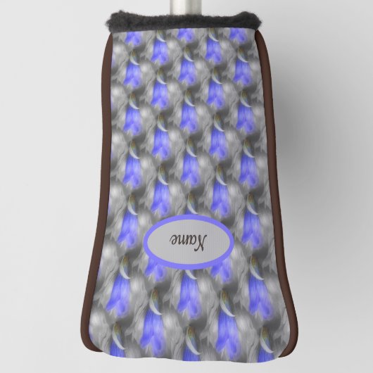 Gentian Flower Art Pattern Personalized Golf Headcover (Rotieren 90)