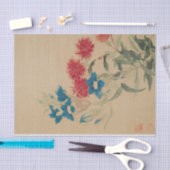 Gentiana und Red Lychnis von Ma Yuanyu Seidenpapier (Handwerk)