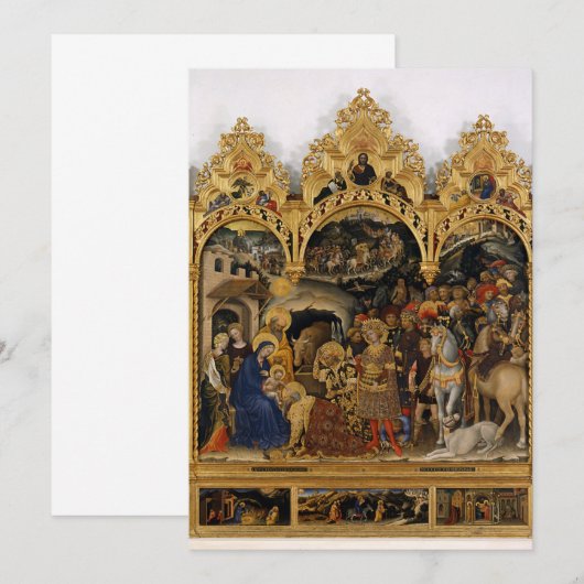 Gentile da Fabriano - Bewunderung der Magi Einladung (Vorne/Hinten)