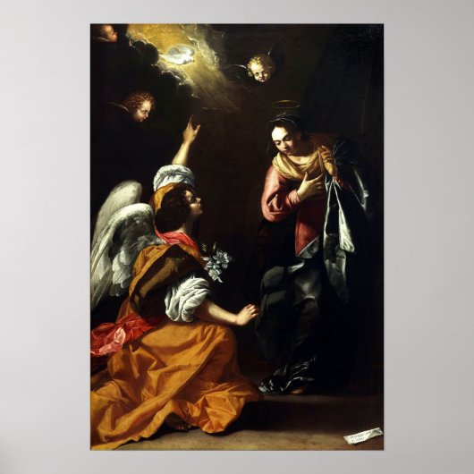 Gentileschi - Ankündigung an Mary Poster (Vorne)