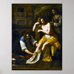 Gentileschi - Bathseba bei ihrem Bad 1638 Poster