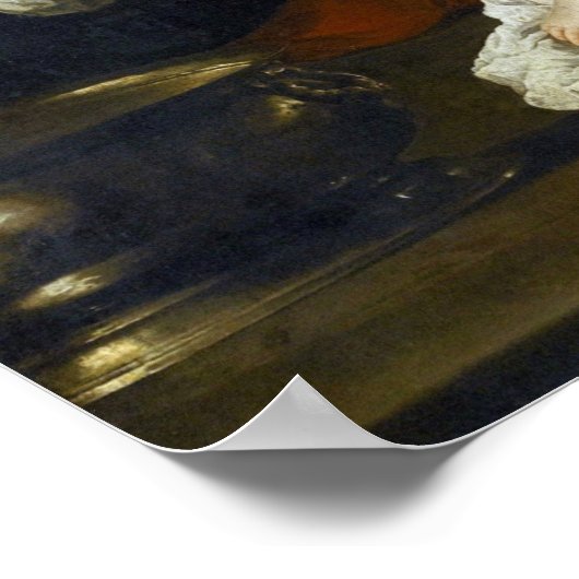 Gentileschi - Bathsheba im Bad 1638 Poster (Ecke)