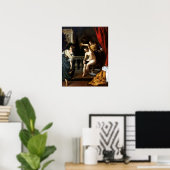 Gentileschi - Bathsheba im Bad 1645 Poster (Heimbüro)
