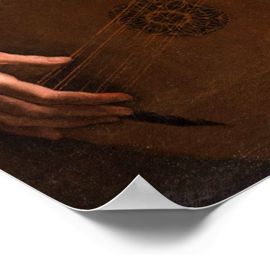 Gentileschi - Selbstportrait als Lute-Player Poster (Ecke)