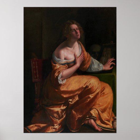 Gentileschi - Selbstporträt als Maria Magdalena Poster (Vorne)