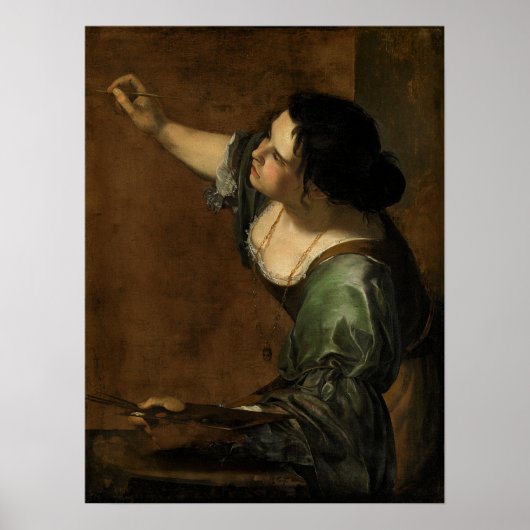 Gentileschi - Selbstporträtmalerei Poster (Vorne)