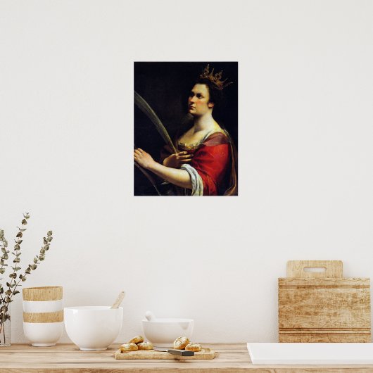 Gentileschi - St. Catherine 1615 Poster (Küche)