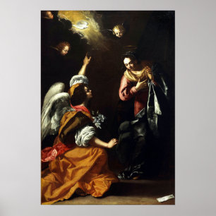 Gentileschi - Verkündigung an Maria Poster