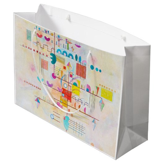 Gentle Accent, Wassily Kandinsky Große Geschenktüte (Rückseite Schrägansicht)