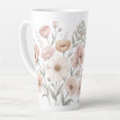 Gentle Anemone Bouquet Watercolor Softness Milchtasse (Linke Ecke)