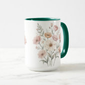 Gentle Anemone Bouquet Watercolor Softness Tasse (VorderseiteRechts)