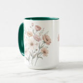 Gentle Anemone Bouquet Watercolor Softness Tasse (Vorderseite Links)