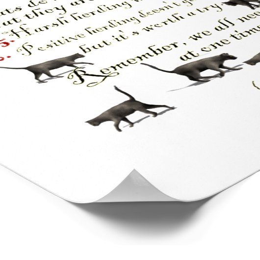 Gentle Art Herding Cats Poster (Ecke)