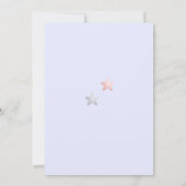 Gentle Baby Boy Raccoon Blue Baby Dusche Virtual Einladung (Rückseite)