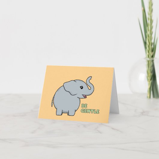 Gentle Baby Elephant Feiertagskarte (Vorderseite)